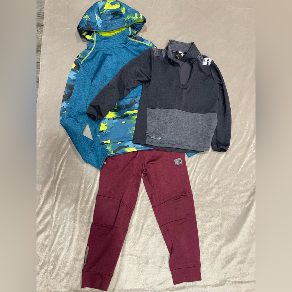Russell Athletic Kids Matching Set - Teal, Black, and Maroon